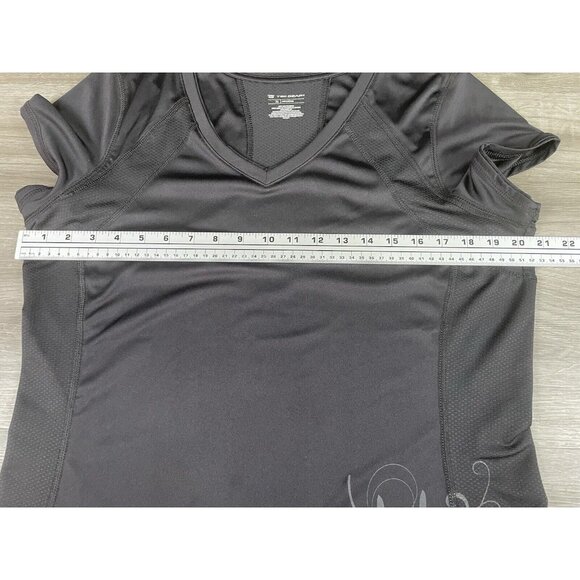 Tek Gear Top Womens Size XL Black Short Sleeve Workout Mom Gym Activewear - Picture 6 of 10